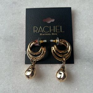 Rachel Roy Triple Loop Huggie Studs